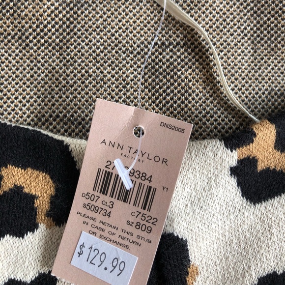 Ann Taylor Factory Snow Leopard Coatigan - Picture 4 of 4